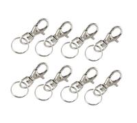 ISTOVO 8 X Mousqueton/Porte-Clés en Métal Couleur Argentee