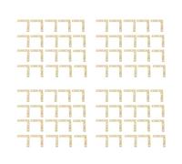 ISTOVO 80 Pcs 51mm Coin Plat Droite 90º Angle Support de Réparation Plaque Support de Fixation
