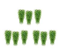 ISTOVO 9 Pièces Artificielles Fougères Suspendues Plantes Vigne Faux Lierre Boston Fougère Plante Suspendue en Plein Air Résistant Aux UV Plantes en Plastique (Vert)