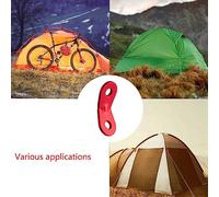 ISTOVO Ajusteur de Corde de Corde en Alliage D'Aluminium de 120 Pièces, Tendeurs de Corde Régleurs de Corde Réglage de Corde pour Camping en Plein Air Accessoires Randonnée, Rouge