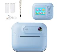 ISTOVO Appareil Photo Numérique Instantané 1080P HD pour Enfants avec Imprimante, Lecteur MP3 et 5 Jeux, 1300mAh, Cadeau d'anniversaire pour Filles et Garçons, Bleu.