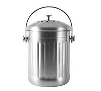 ISTOVO Bac à Compost, Seau à éPlucher pour Cuisine Domicile, Seau Compost Inodore pour DéChets Alimentaires Cuisine, avec PoignéE et 2 Filtres Charbon, 5 litres, Facile à Nettoyer