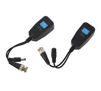 ISTOVO Balun VidéO Passif HD-CVI/TVI/AHD avec Connecteur d'alimentation et éMetteur de DonnéEs RJ45 CAT5 1 Paire