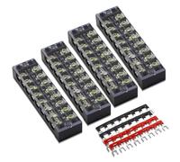 ISTOVO Bloc de Jonction 4 PièCes 8P, Barre de Court-Circuitage 4 Pc 8P, TB1505 Terminal de Cuivre Ignifuge Terminal de Court-Circuit