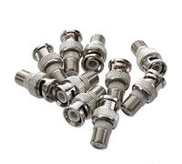 ISTOVO BNC Male a F Cable CCTV Camera Connecteur de Cable coaxial (Paquet de 10)