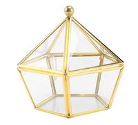 ISTOVO Boîte À Bagues en Verre Étui À de Mariage Couverture en Verre de Fleur Immortelle Créatif Décoration de L'Intérieur