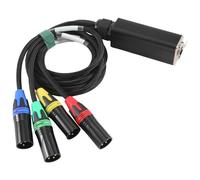 ISTOVO Câble XLR 4 Canaux 3 Broches Câble de Connexion Multi-Réseau pour Scène et Studio Câble XLR Mâle et (NE8F-S4M)