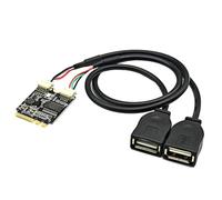 ISTOVO Carte Adaptateur D'Extension M2 WiFi Key A/ETO USB Carte Adaptateur Carte Mère D'Ordinateur Portable Ngff vers Double Port USB2.0 Carte D'Extension A