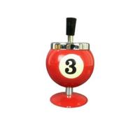 ISTOVO Cendrier de Billard en Métal Portable de Haute Qualité pour Pool House, Rouge, N° 3