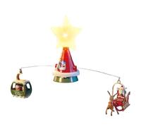 ISTOVO Chapeau de Noël Rotatif pour Enfants/Adultes avec Musique et Lumière Type-C, Décor de Sapin de Noël Père Noël, 1 Ensemble.