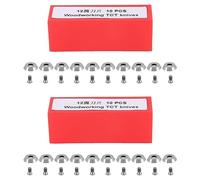 ISTOVO Ci3 Ronde 12.5mm Carbure Inserts Cutters Couteaux Lame de Rechange Fit pour Bricolage Tour Tourner le Bois Finisseur Outil 20 Pièces Séries