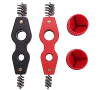 ISTOVO Ensemble de 4 Nettoyeurs de Tuyaux en Cuivre et AléSoirs pour AléSoirs IntéRieurs-ExtéRieurs et Outil de Chanfrein D'AléSoir pour éBavurage de Tubes (Rouge + Noir)
