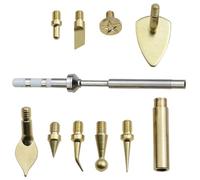 ISTOVO Ensemble de Pointes de Fer à Écrou à Insert de Chaleur avec Kit de Tête de Pression à L'Écrou à Mèche Chaude 3D pour le Fer à Souder TS100