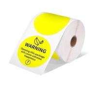 ISTOVO Expédition Étiquette Imprimante Étiquette Autocollant Étiquette Ronde Étiquette Carrée DIY Logo Petite Entreprise 2X2 750 Pièces Jaune Facile Installer