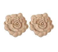 ISTOVO Furniture Appliques De Sculpture sur Bois Vintage Nautique Decor Cabinet Porte Stickers Solides Fleurs Motif Sculpté en Bois