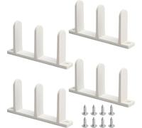 ISTOVO Guide de Plancher de Porte de Placard de 1-3/8 Pouces D'Épaisseur, Paquet de 4, Guide Inférieur de Porte Coulissante Universel en ABS, Accessoires de Porte de Placard