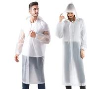 ISTOVO ImperméAble Lot de 2 Ponchos de Pluie pour Femmes Adultes ImperméAble Portable ImperméAble avec Manches éLastiques