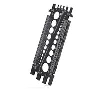 ISTOVO Jauge de Boulon (Métrique et SAE), Calibreur de Boulon pour Dimensionner Rapidement les Écrous et les Boulons, Outil de Mesure de Boulon en Plastique, Jauge de Filetage Noir