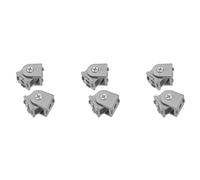 ISTOVO Joint de Pivot en Alliage D'Aluminium de 6 Pièces Séries Convient pour Profil D'Extrusion D'Aluminium Série 2020 Joint de Pivot Flexible 2020 Profil en Aluminium