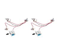 ISTOVO Kit de Cablage de Guitare Electrique 1 Volume 1 Ton 3 Interrupteur A Bascule 500K 2 Ensemble de Prise de Potentiometre