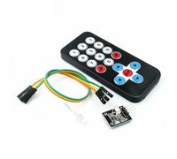 ISTOVO Kit de Télécommande sans Fil Infrarouge HX1838 pour Module Robot Télécommandé. Module de Télécommande Multifonctionnel PCB+Plastique.