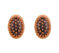 ISTOVO Lot de 2 brosses anti-cellulite en bois pour le corps - Pour huiles essentielles - Coussin d'air - Brosse de massage Meridian
