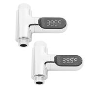 ISTOVO Lot de 2 thermomètres de douche à affichage LED pour la maison, l'électricité et la température de l'eau