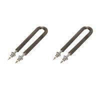 ISTOVO Lot de 2 tubes de chaleur électriques à ailettes en acier inoxydable pour chauffe-eau, four, 35 cm, 1 kW