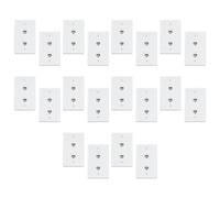 ISTOVO Lot de 20 Plaques Murales Ethernet 2 Ports, Prise Murale Cat6 Vers RJ45 Coupleur Prise Murale, Blanc