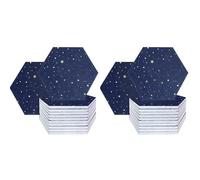 ISTOVO Lot de 24 Panneaux Acoustiques Hexagonaux Starry, Rembourrage Insonorisant, Panneau Insonorisant pour Traitement Acoustique En Studio.