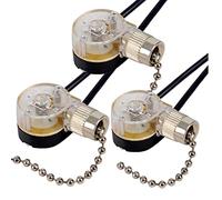 ISTOVO Lot de 3 Interrupteurs de Ventilateur de Plafond ZE-109 Interrupteur de Ventilateur de Plafond Remplacement de L'Interrupteur de ChaîNe de Traction ()