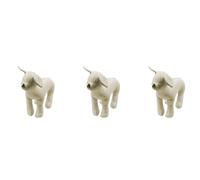 ISTOVO Lot de 3 mannequins en cuir pour chien position debout Modèle Jouets Animal Shop Mannequin d'affichage Blanc S