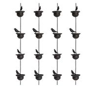 ISTOVO Lot de 4 chaînes de pluie pour gouttières, oiseaux mobiles sur tasse, carillon de pluie de 2,5 m, carillon de pluie avec crochet attaché et oiseaux