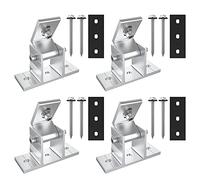 ISTOVO Lot de 4 Supports de Panneau Solaire, Crochets de Toit, Module Solaire de Fixation 10-60°, Support de Module Pv RéGlable pour Panneau Solaire