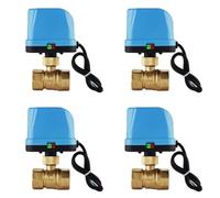 ISTOVO Lot de 4 valves de zone à 2 voies - Valve bidirectionnelle - Valve à bille électrique - 220 V DN20
