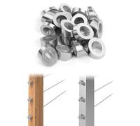 ISTOVO Lot de 40 Câbles de 3/8 Po en Acier Inoxydable pour Garde-Corps, Rondelles Biseautées D'Angle 25 30 35 Degrés pour Système de Garde-Corps D'Escalier de Terrasse