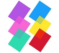 ISTOVO Lot de 6 Films Couleur Gel, Film Transparent Coloré, RéSistant à la Chaleur pour Lampes, Filtre Coloré (30 X 21 Cm)