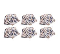 ISTOVO Lot de 60 autocollants muraux imperméables de style marocain pour salle de bain, 15,2 x 15,2 cm