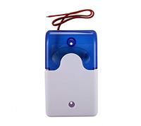 ISTOVO Mini Filaire Strobe Avertissement SirèNe Dc 12 V Son Alarme Clignotante Son Son Siren Corne SystèMe D'Alarme de SéCurité à Domicile 115Db Bleu