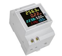 ISTOVO Moniteur Ca Rail Din 6IN1 40-300V 100A Tension Courant Facteur de Puissance KWH Actif Compteur de FréQuence D'éNergie éLectrique VOLT AMP