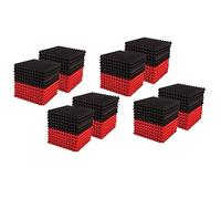 ISTOVO Mousse de Studio D'Isolation Phonique de Panneau D'Isolation Acoustique 100 Pièces, pour Panneau D'Isolation Acoustique Mural, pour Home Studio, 2.5X 30X 30 cm