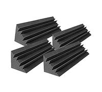 ISTOVO Mousse InsonoriséE Acoustique de Studio de Panneaux Acoustiques de 4 PièCes, Coin de PièGe de Basse de Traitement Du Son, Cales de Panneaux de Son, 12X12X48Cm