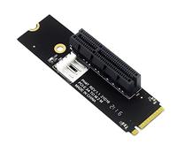 ISTOVO NGFF M.2 vers PCI-E 4X Riser Card M2 M Key vers Adaptateur PCIe X4 avec Indicateur LED Power Riser pour Bitcoin Mining