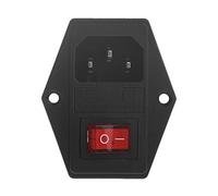 ISTOVO Nouveau 3 Broches Iec320 C14 Ac Entrée Fiche Mâle Puissance Prise Avec Interrupteur À Fusible 10A 250V