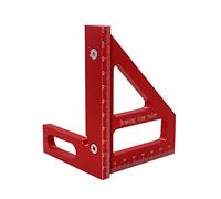 ISTOVO Outil de Mesure de Disposition de RèGle de Triangle D'Onglet D'Alliage D'Aluminium de Rapporteur Carré de Travail Du Bois pour L'IngéNieur Charpentier - Rouge
