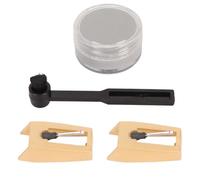 ISTOVO Outils de Nettoyage de Stylet, Aiguilles de Lecteur de Disque Vinyle, Stylet de Platine Diamant avec Un Kit de Pièces de Gramophone de Nettoyage de Stylet
