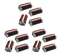 ISTOVO Pack de 120 Bornes sur Rail DIN, Bornes sur Rail DIN -211 0,08-4 mm², Kit de Bornier Noir, Bloc de Connexion Électrique