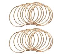 ISTOVO Paquet de 20 Les Anneaux en MéTal avec Attrape-RêVes en Or de 3 Pouces, Anneaux en Macramé