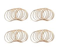 ISTOVO Paquet de 40 Les Anneaux en Métal avec Attrape-Rêves en Or de 3 Pouces, Anneaux en Macramé pour Attrape-Rêves et Artisanat