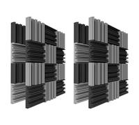 ISTOVO Paquet de 48 Panneaux de Mousse Insonorisants Auto-Adhésifs, Mousse Acoustique de 12 x 12 x 2 Pouces, Rembourrage Insonorisant à Haute Résilience